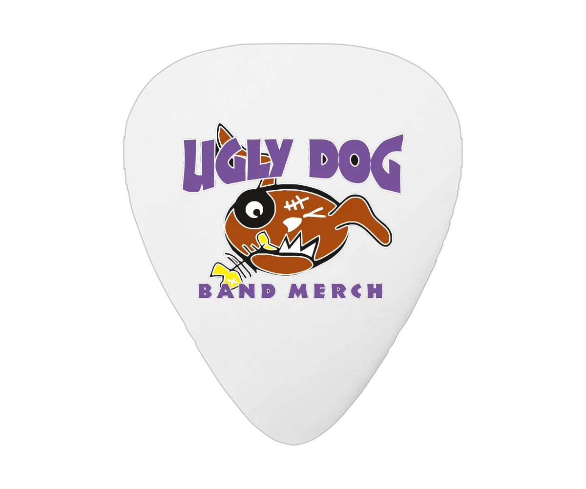 Celluloid Standard Pro Picks (10 Pack) - White — Ugly Dog print example