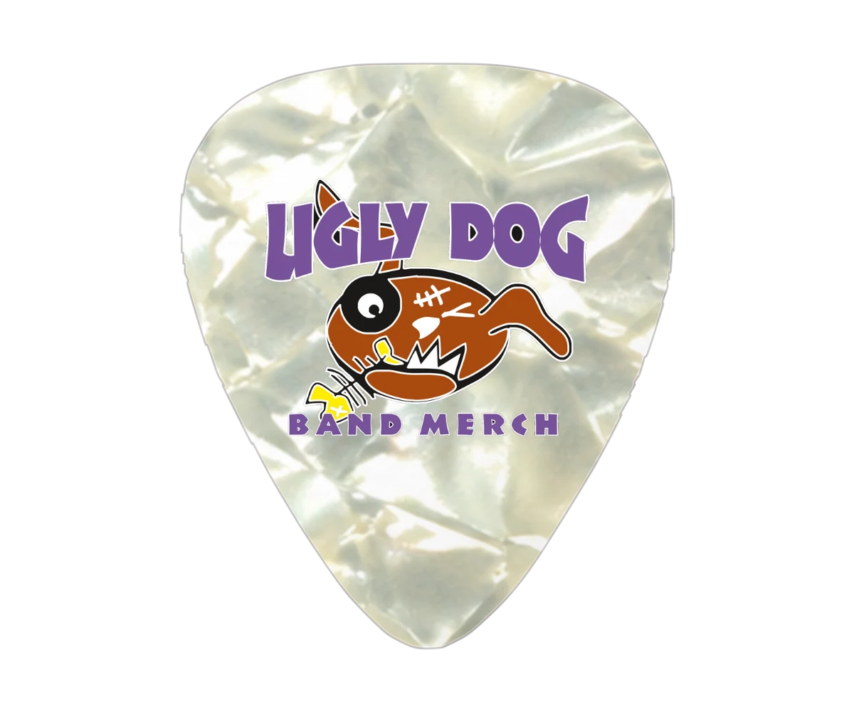 Vintage Celluloid Pro Picks (10 Pack) - Blue — Ugly Dog print example