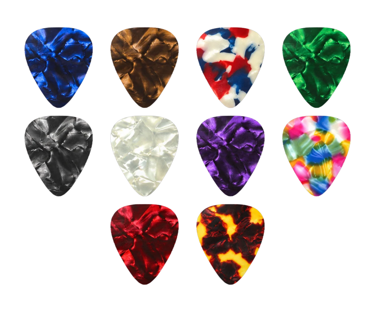 Vintage Celluloid Pro Picks (10 Pack) - Blue