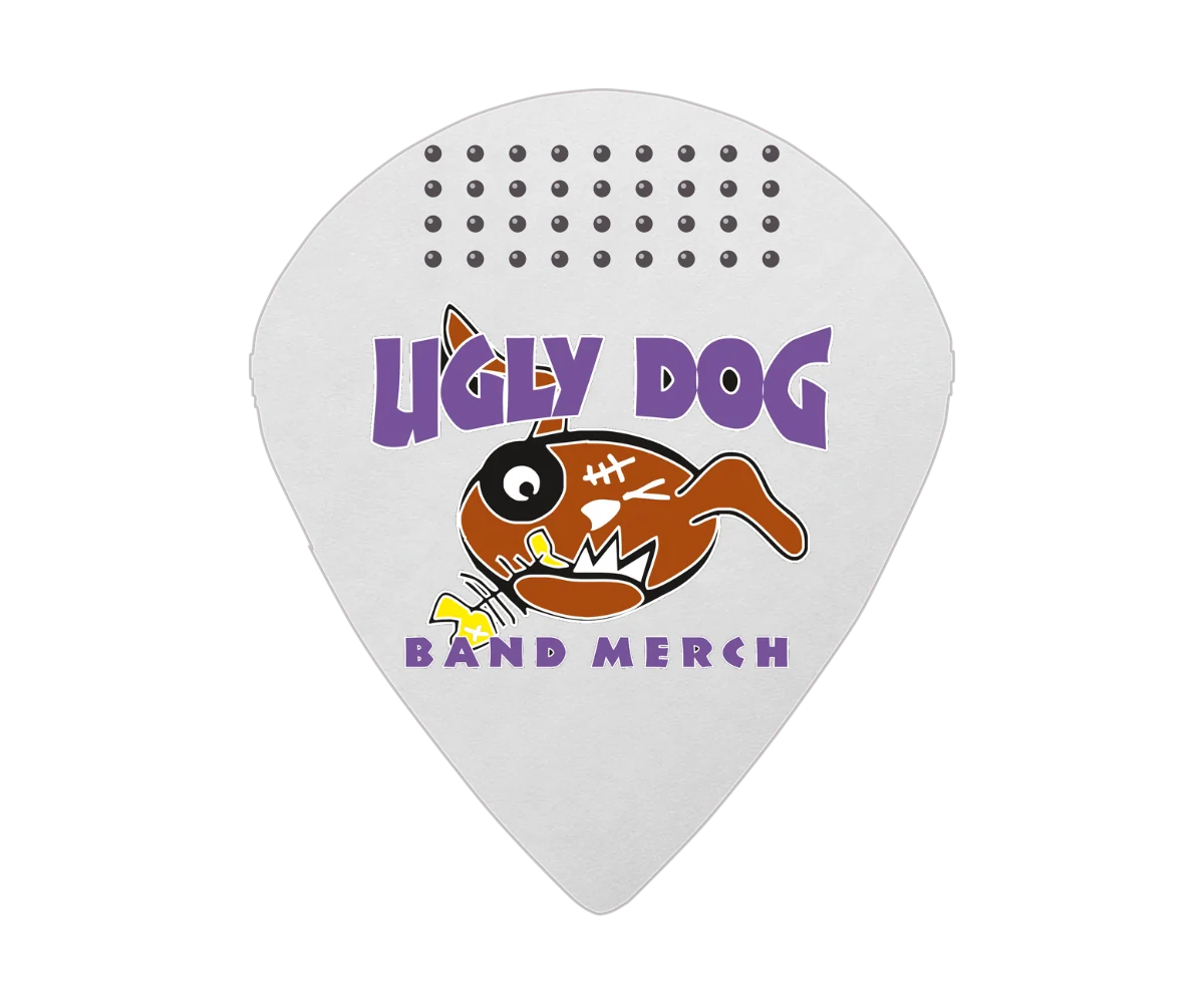 Delrinex Jazz XL Shape TRU GRIP Picks - Double Sided — Ugly Dog print example