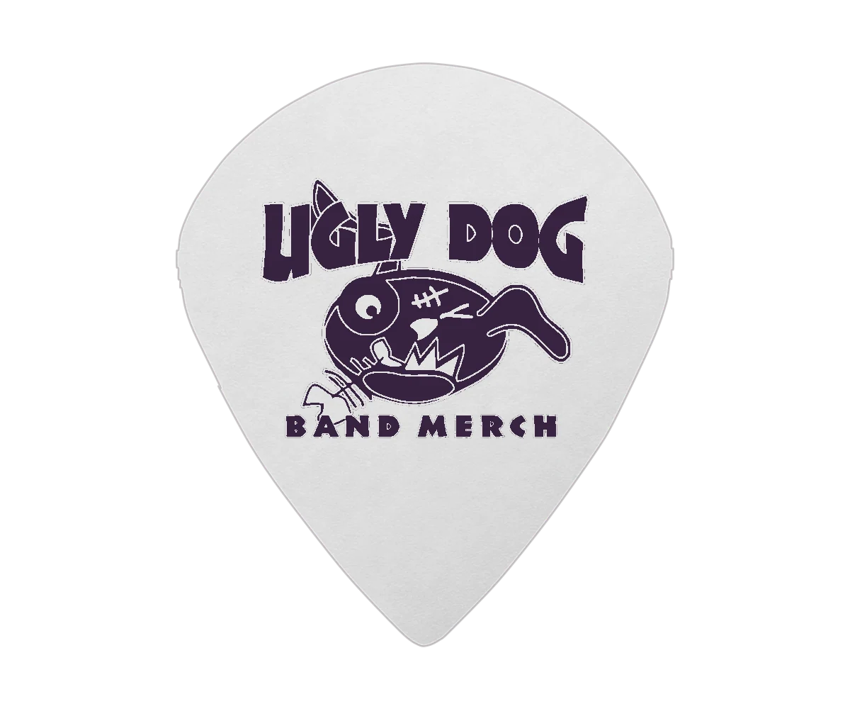 Delrinex Jazz XL Shape Etched Picks - Double Sided — Ugly Dog print example