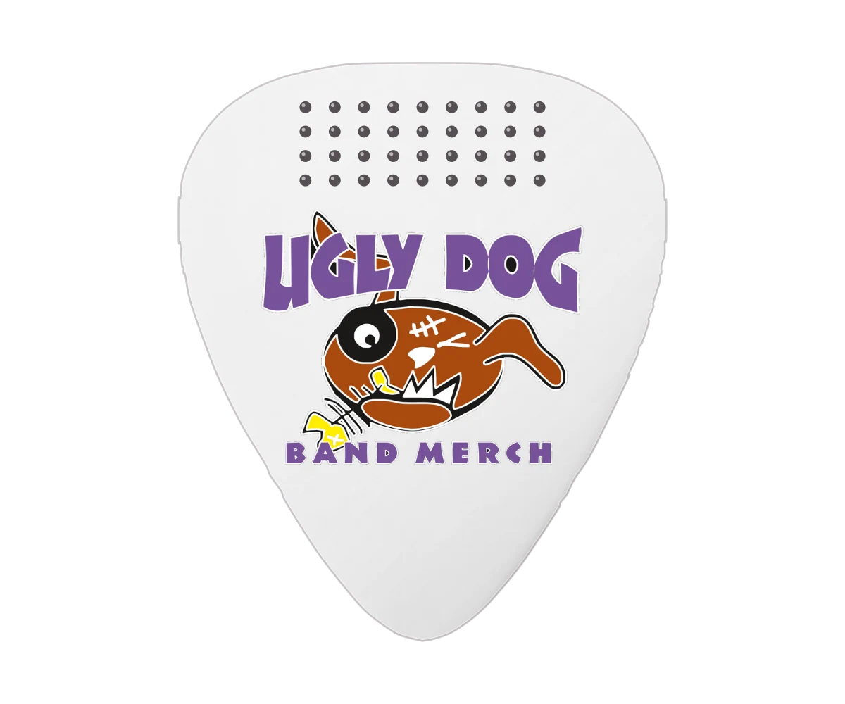 Celluloid Standard Shape TRU GRIP Picks - Single Sided — Ugly Dog print example